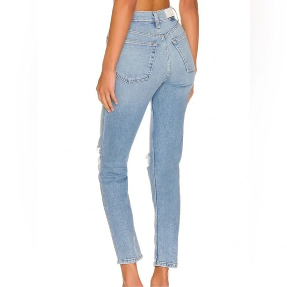 Originals 90's High Rise Ankle Crop in Destroy Sanded Blue - Picture 2 of 8